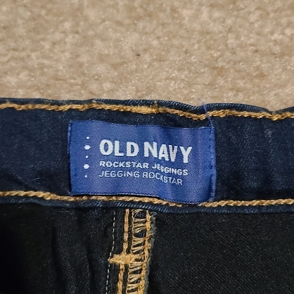 𝅺OLD Navy Girl's Rockstar Blue Jeggings, size 12